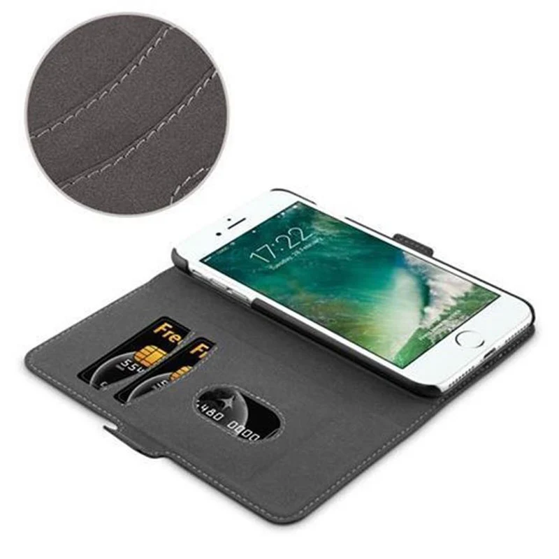 Cadorabo Hülle kompatibel mit Apple iPhone 7 PLUS / 7S PLUS / 8 PLUS Schutzhülle im 2-in-1 Design mit Standfunktion und Kartenfach
