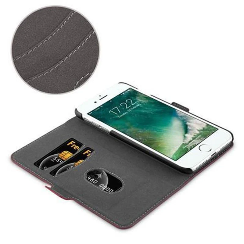 Cadorabo Hülle kompatibel mit Apple iPhone 7 PLUS / 7S PLUS / 8 PLUS Schutzhülle im 2-in-1 Design mit Standfunktion und Kartenfach
