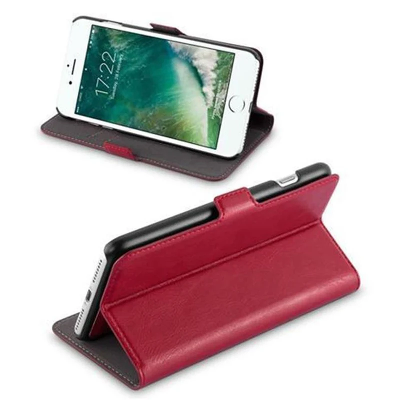 Cadorabo Hülle kompatibel mit Apple iPhone 7 PLUS / 7S PLUS / 8 PLUS Schutzhülle im 2-in-1 Design mit Standfunktion und Kartenfach