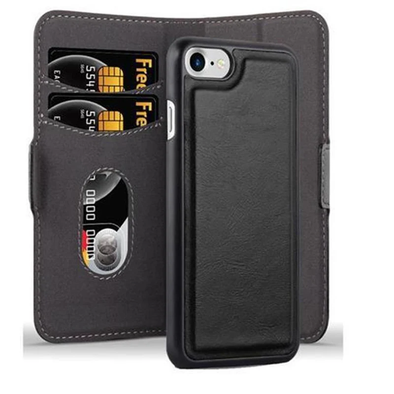 Cadorabo Hülle kompatibel mit Apple iPhone 7 / 7S / 8 / SE 2020 Schutzhülle im 2-in-1 Design mit Standfunktion und Kartenfach
