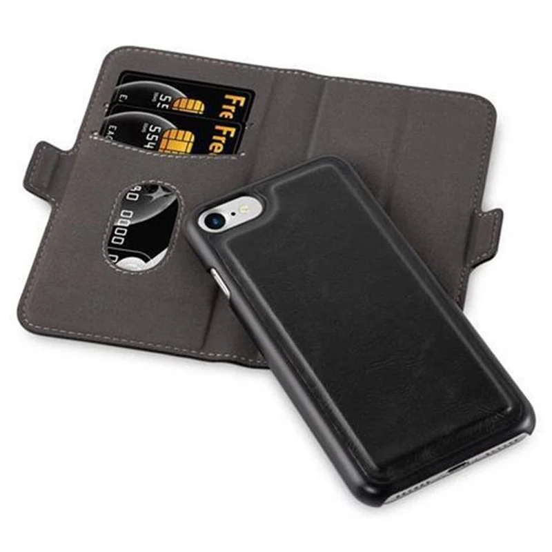 Cadorabo Hülle kompatibel mit Apple iPhone 7 / 7S / 8 / SE 2020 Schutzhülle im 2-in-1 Design mit Standfunktion und Kartenfach