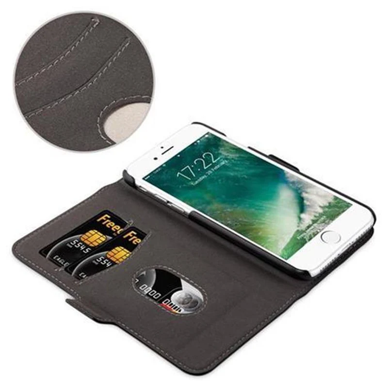 Cadorabo Hülle kompatibel mit Apple iPhone 7 / 7S / 8 / SE 2020 Schutzhülle im 2-in-1 Design mit Standfunktion und Kartenfach