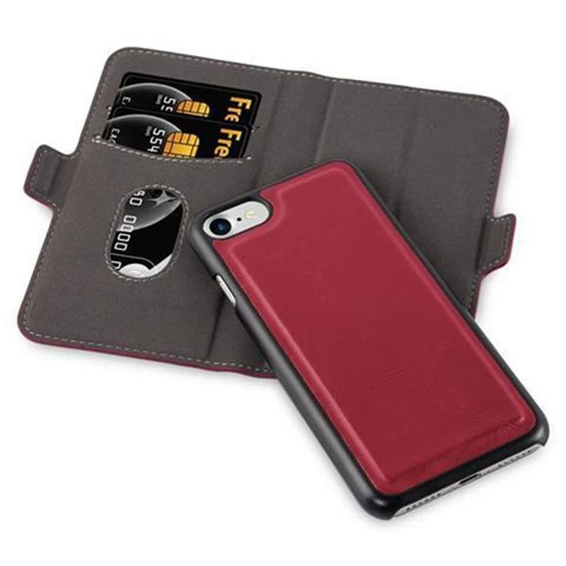 Cadorabo Hülle kompatibel mit Apple iPhone 7 / 7S / 8 / SE 2020 Schutzhülle im 2-in-1 Design mit Standfunktion und Kartenfach