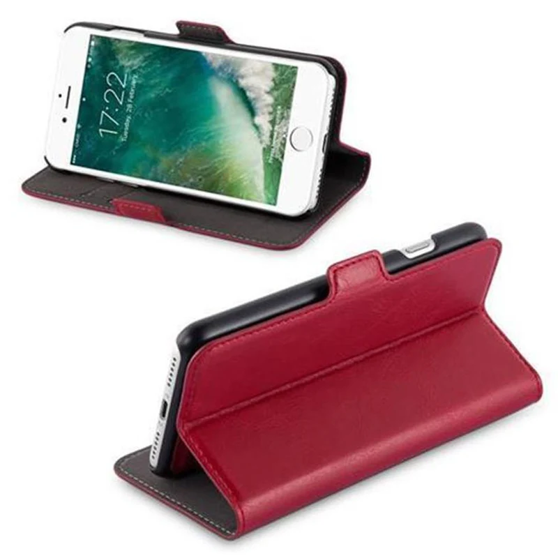 Cadorabo Hülle kompatibel mit Apple iPhone 7 / 7S / 8 / SE 2020 Schutzhülle im 2-in-1 Design mit Standfunktion und Kartenfach