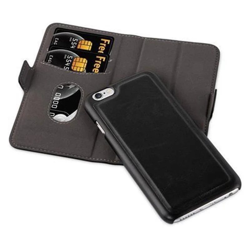 Cadorabo Hülle kompatibel mit Apple iPhone 6 / 6S Schutzhülle im 2-in-1 Design mit Standfunktion und Kartenfach