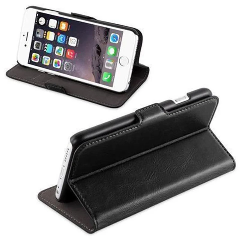 Cadorabo Hülle kompatibel mit Apple iPhone 6 / 6S Schutzhülle im 2-in-1 Design mit Standfunktion und Kartenfach