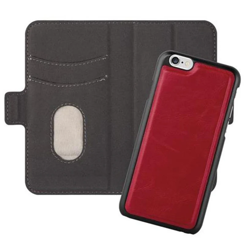 Cadorabo Hülle kompatibel mit Apple iPhone 6 / 6S Schutzhülle im 2-in-1 Design mit Standfunktion und Kartenfach