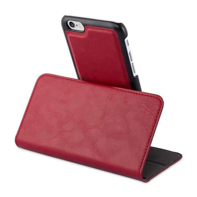 Cadorabo Hülle kompatibel mit Apple iPhone 6 / 6S Schutzhülle im 2-in-1 Design mit Standfunktion und Kartenfach