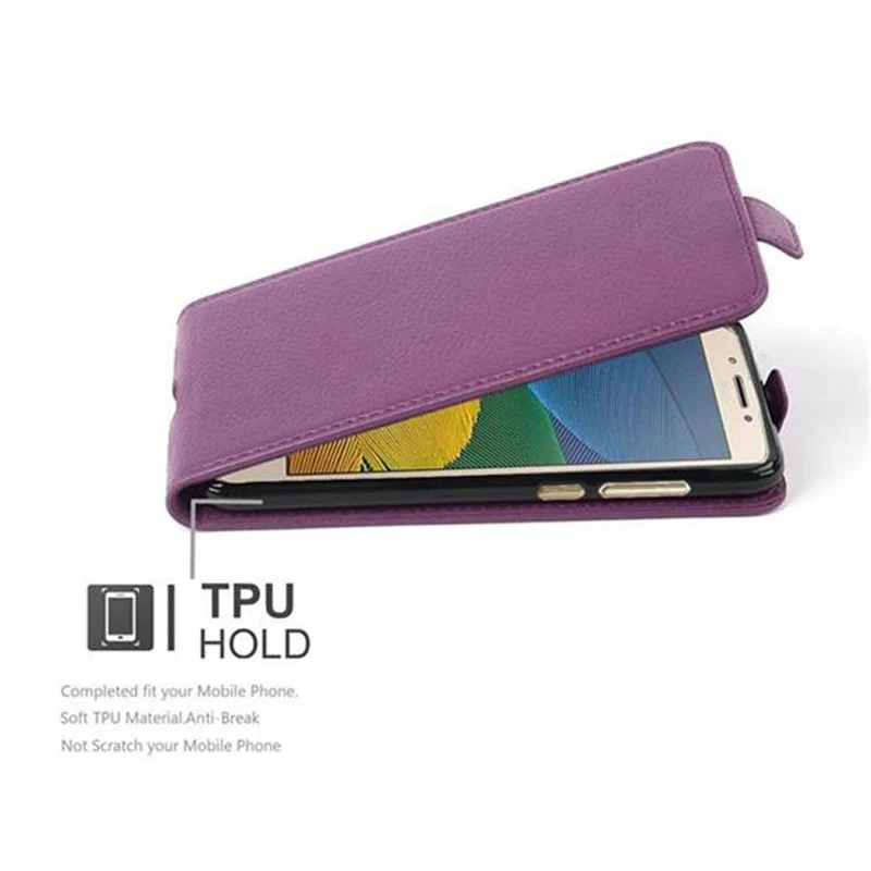 Cadorabo Hülle kompatibel mit Motorola MOTO G5 Schutzhülle im Flip Design aus strukturiertem Kunstleder