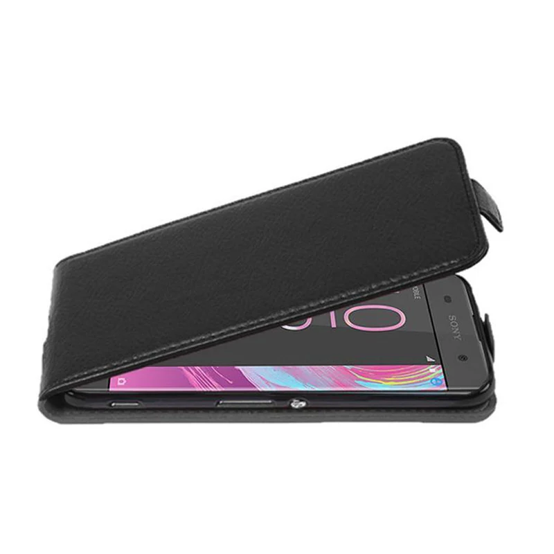 Cadorabo Hülle kompatibel mit Sony Xperia XA Schutzhülle im Flip Design aus strukturiertem Kunstleder