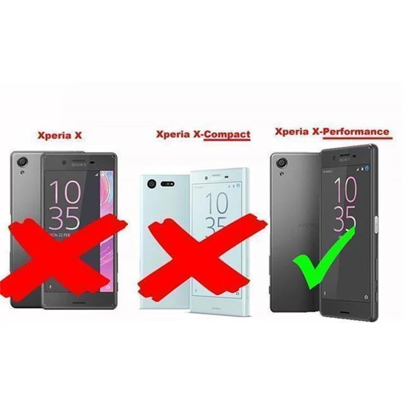 Cadorabo Hülle kompatibel mit Sony Xperia X PERFORMANCE Schutzhülle im Flip Design aus strukturiertem Kunstleder
