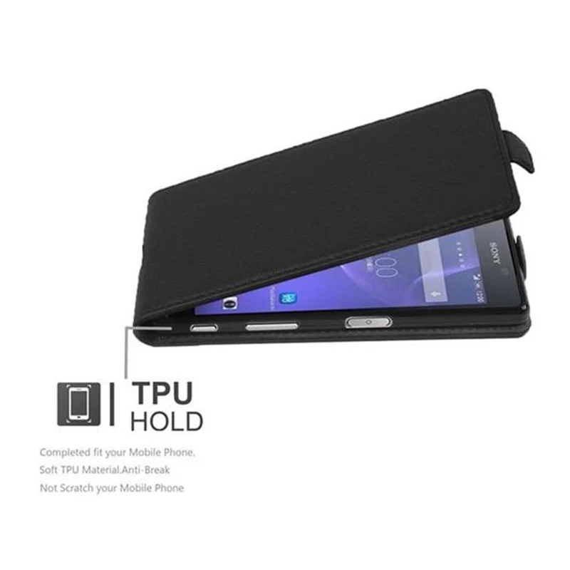 Cadorabo Hülle kompatibel mit Sony Xperia X PERFORMANCE Schutzhülle im Flip Design aus strukturiertem Kunstleder
