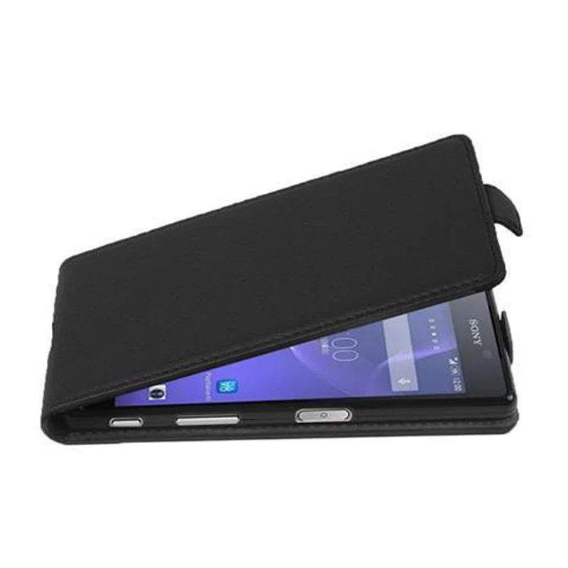 Cadorabo Hülle kompatibel mit Sony Xperia X Schutzhülle im Flip Design aus strukturiertem Kunstleder