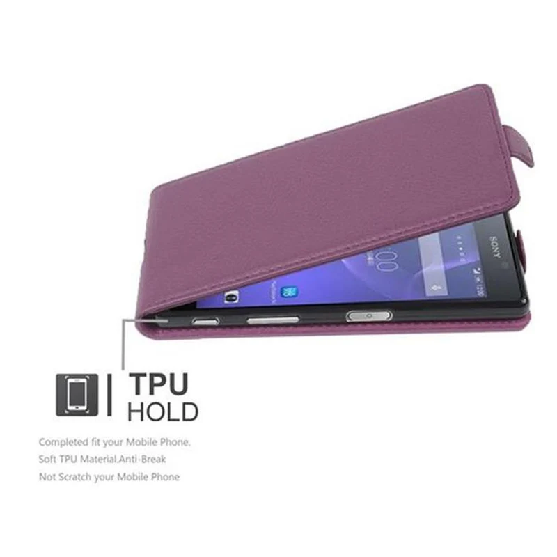 Cadorabo Hülle kompatibel mit Sony Xperia X Schutzhülle im Flip Design aus strukturiertem Kunstleder