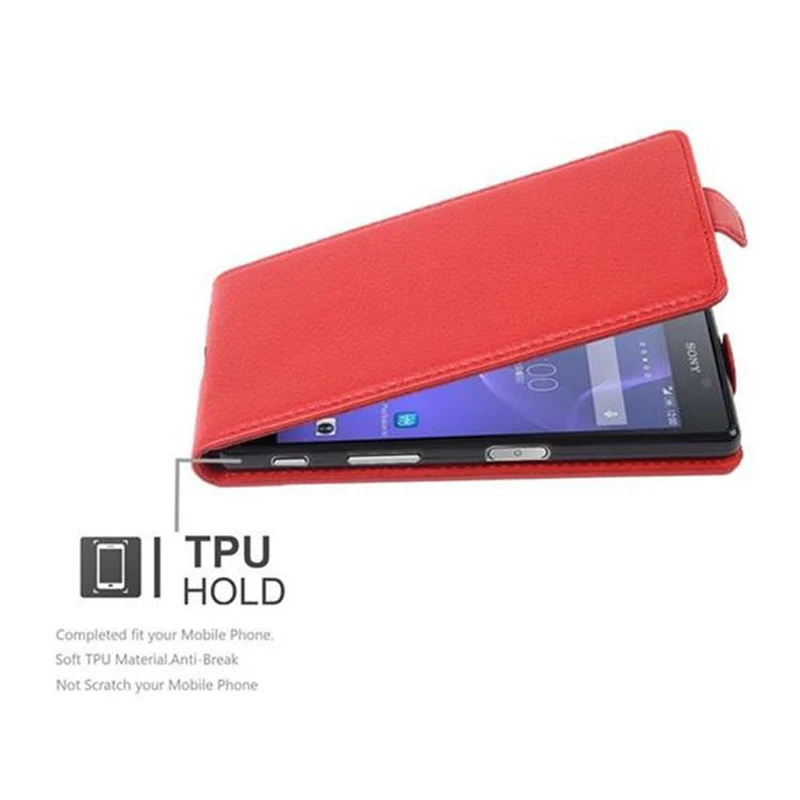 Cadorabo Hülle kompatibel mit Sony Xperia X Schutzhülle im Flip Design aus strukturiertem Kunstleder