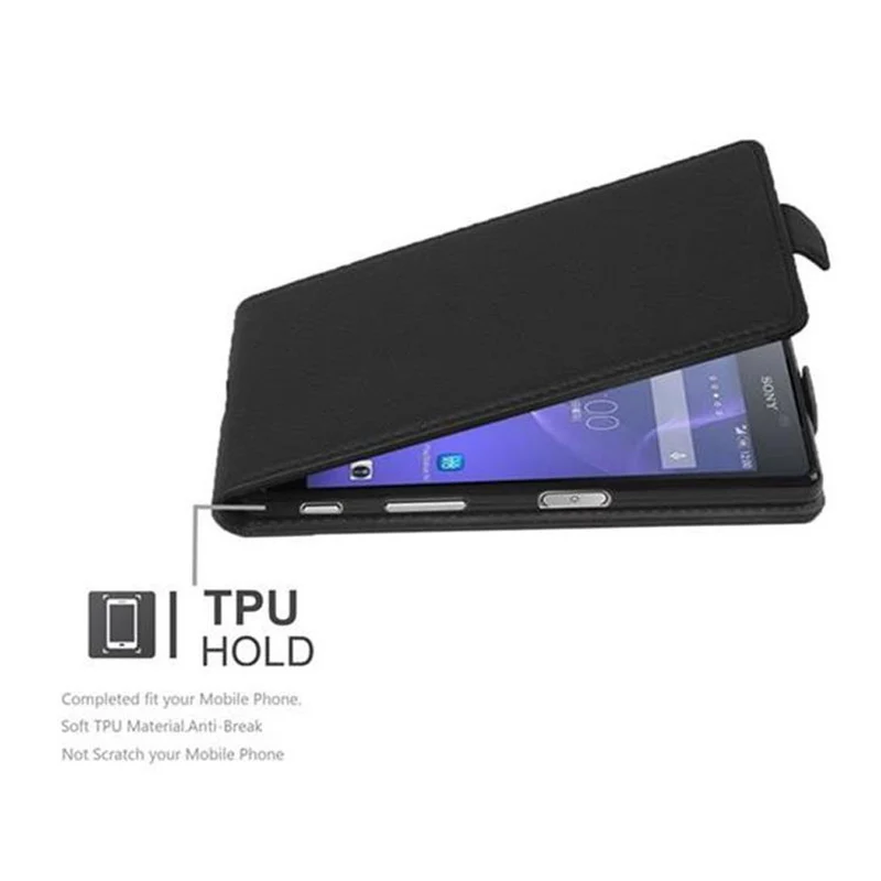 Cadorabo Hülle kompatibel mit Sony Xperia X Schutzhülle im Flip Design aus strukturiertem Kunstleder