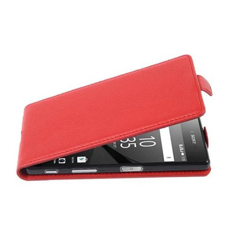 Cadorabo Hülle kompatibel mit Sony Xperia Z5 Schutzhülle im Flip Design aus strukturiertem Kunstleder