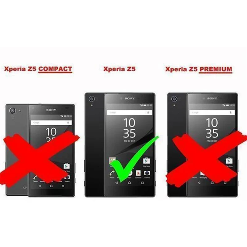 Cadorabo Hülle kompatibel mit Sony Xperia Z5 Schutzhülle im Flip Design aus strukturiertem Kunstleder