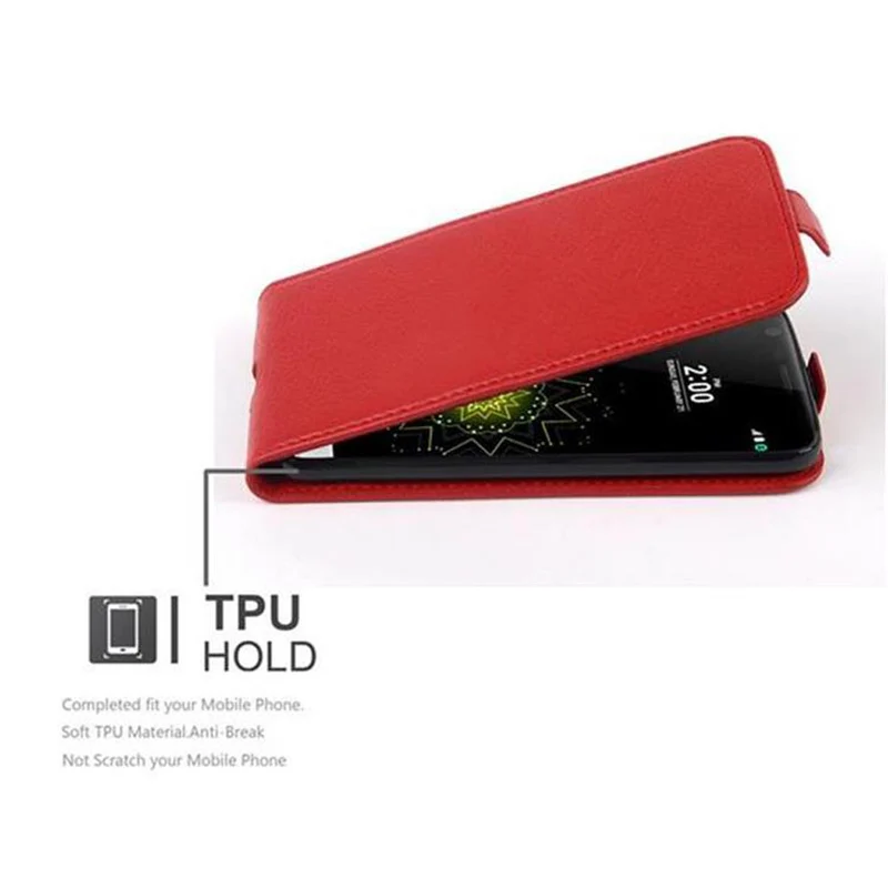 Cadorabo Hülle kompatibel mit LG G5 Schutzhülle im Flip Design aus strukturiertem Kunstleder