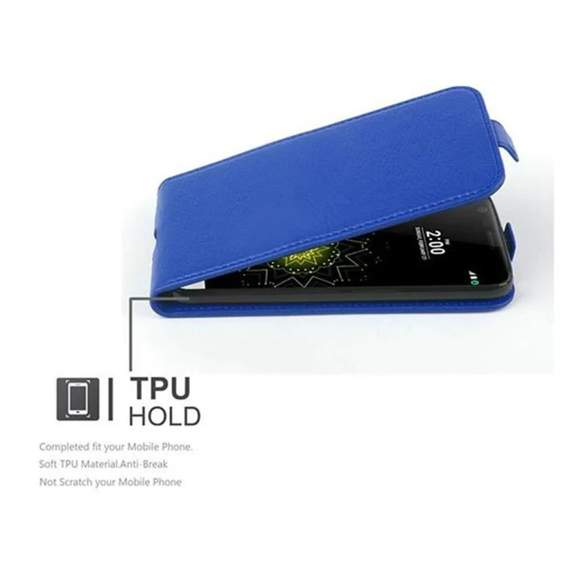 Cadorabo Hülle kompatibel mit LG G5 Schutzhülle im Flip Design aus strukturiertem Kunstleder