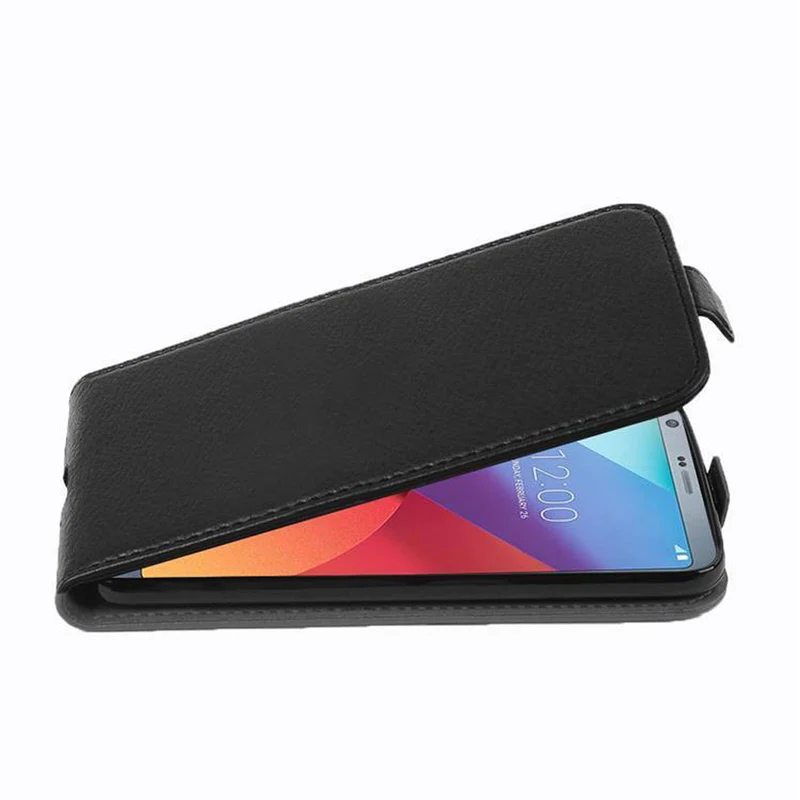 Cadorabo Hülle kompatibel mit LG G6 Schutzhülle im Flip Design aus strukturiertem Kunstleder