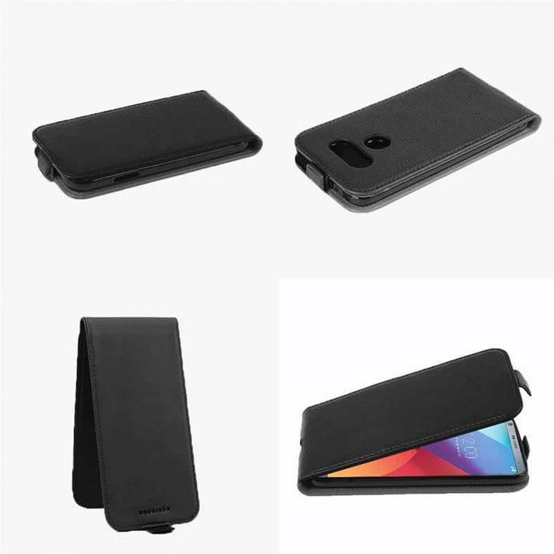 Cadorabo Hülle kompatibel mit LG G6 Schutzhülle im Flip Design aus strukturiertem Kunstleder