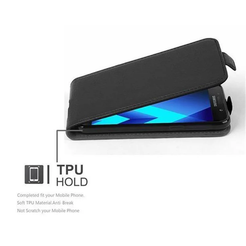 Cadorabo Hülle kompatibel mit Samsung Galaxy A5 2017 Schutzhülle im Flip Design aus strukturiertem Kunstleder