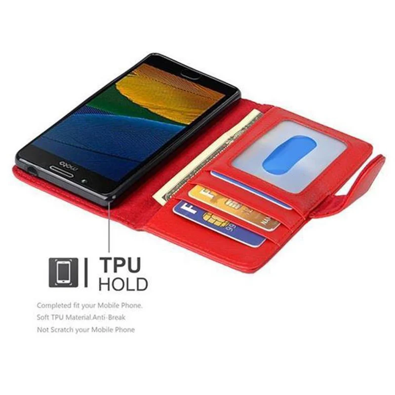 Cadorabo Hülle kompatibel mit Motorola MOTO G5 Schutzhülle mit Magnetverschluss und 3 Kartenfächern