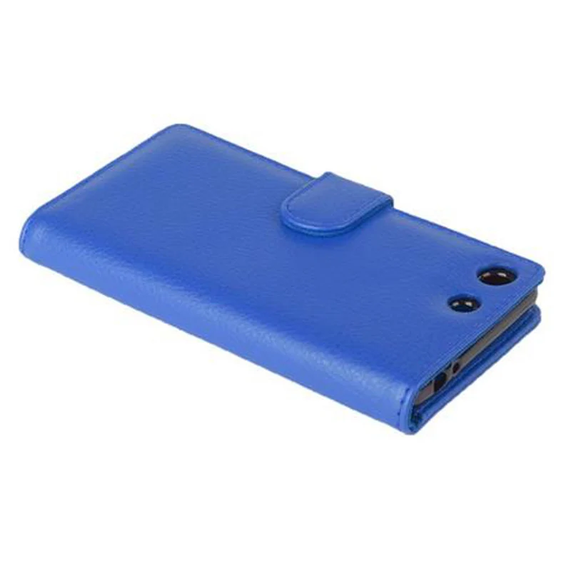 Cadorabo Hülle kompatibel mit Sony Xperia M5 Schutzhülle mit Magnetverschluss und 3 Kartenfächern