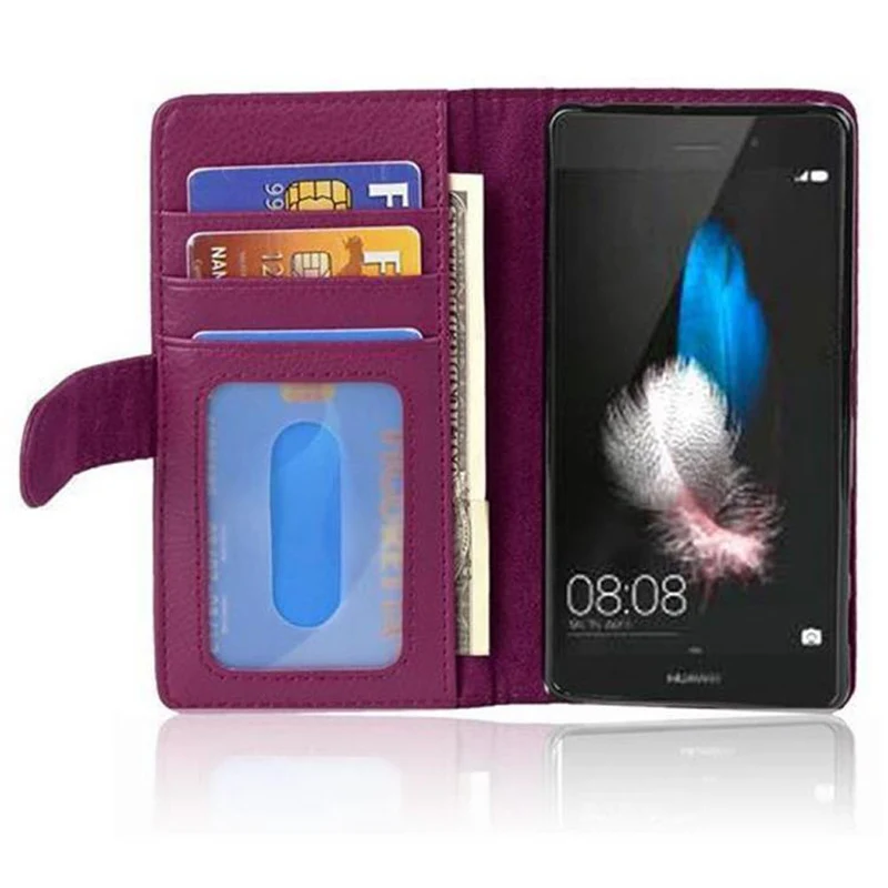 Cadorabo Hülle kompatibel mit Huawei P8 LITE 2017 / P9 LITE 2017 Schutzhülle mit Magnetverschluss und 3 Kartenfächern
