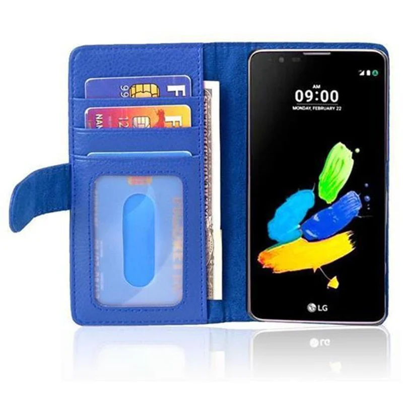 Cadorabo Hülle kompatibel mit LG K8 2016 Schutzhülle mit Magnetverschluss und 3 Kartenfächern