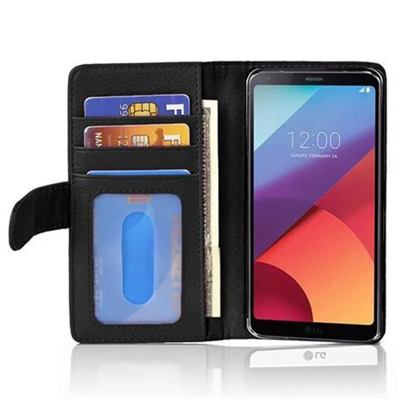 Cadorabo Hülle kompatibel mit LG G6 Schutzhülle mit Magnetverschluss und 3 Kartenfächern