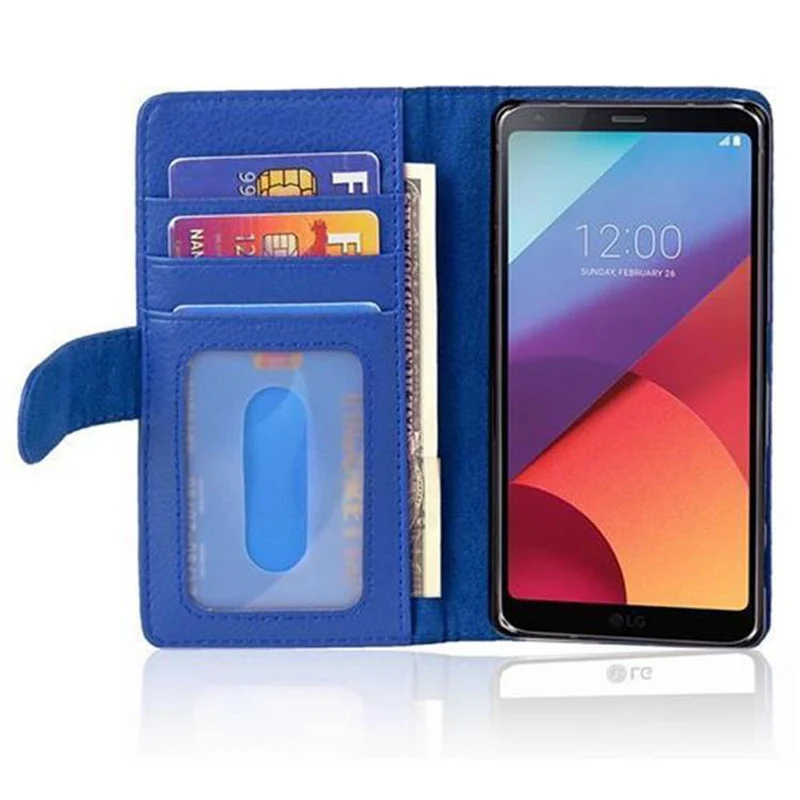 Cadorabo Hülle kompatibel mit LG G6 Schutzhülle mit Magnetverschluss und 3 Kartenfächern