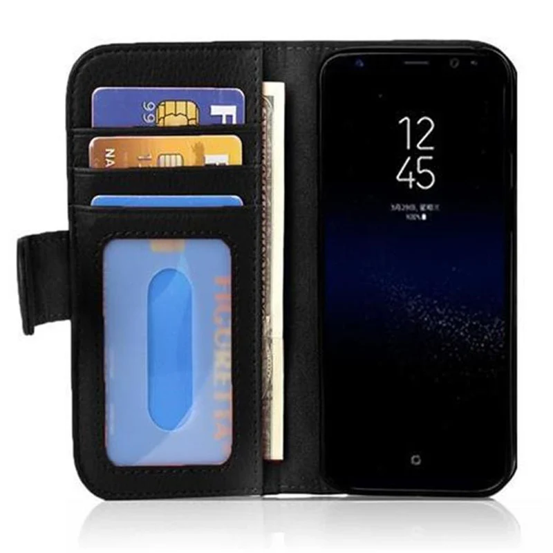 Cadorabo Hülle kompatibel mit Samsung Galaxy S8 Schutzhülle mit Magnetverschluss und 3 Kartenfächern