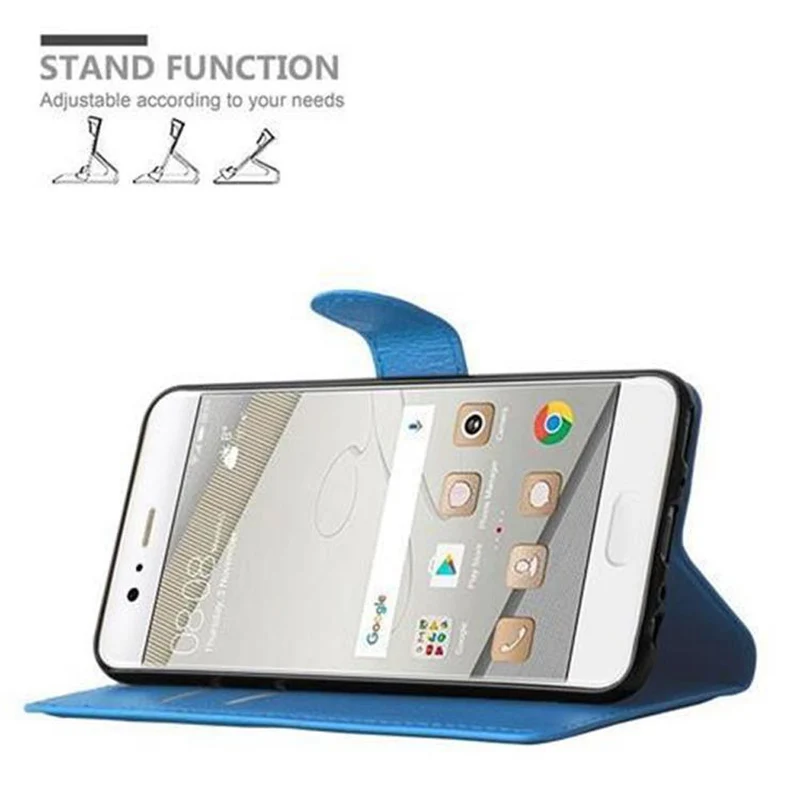 Cadorabo Hülle kompatibel mit Huawei P10 PLUS Schutzhülle mit Magnetverschluss, Standfunktion und Kartenfach