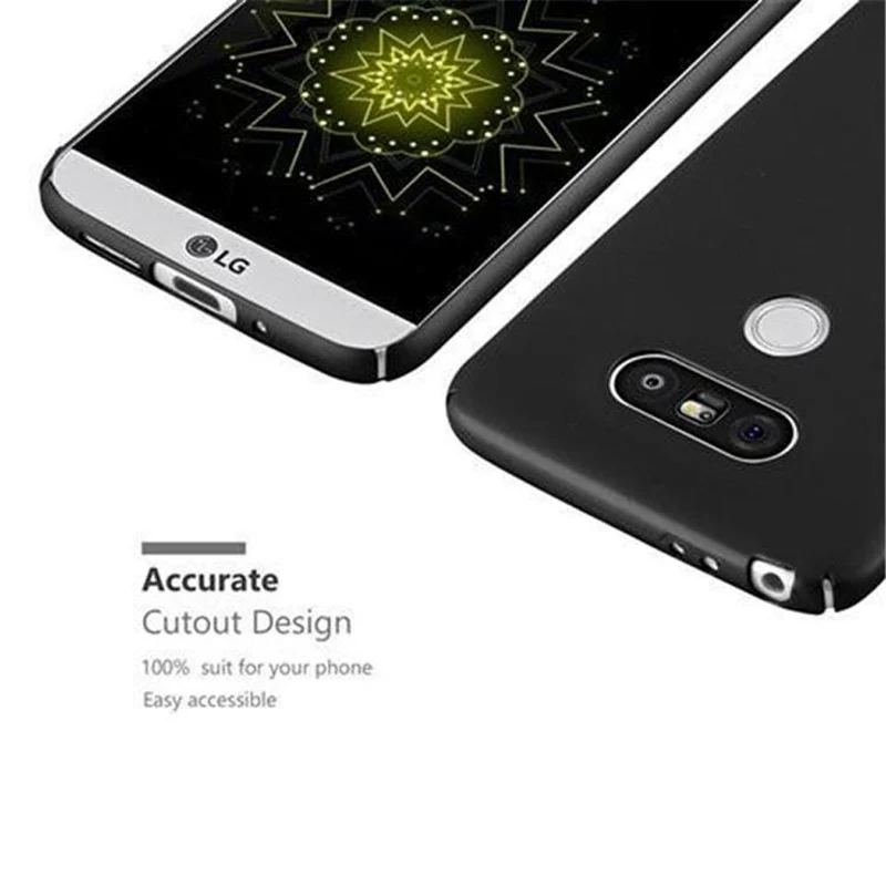 Cadorabo Hülle kompatibel mit LG G5 Hard Case Schutzhülle in Metall Optik gegen Kratzer und Stöße