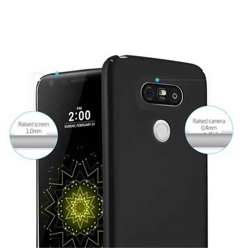 Cadorabo Hülle kompatibel mit LG G5 Hard Case Schutzhülle in Metall Optik gegen Kratzer und Stöße