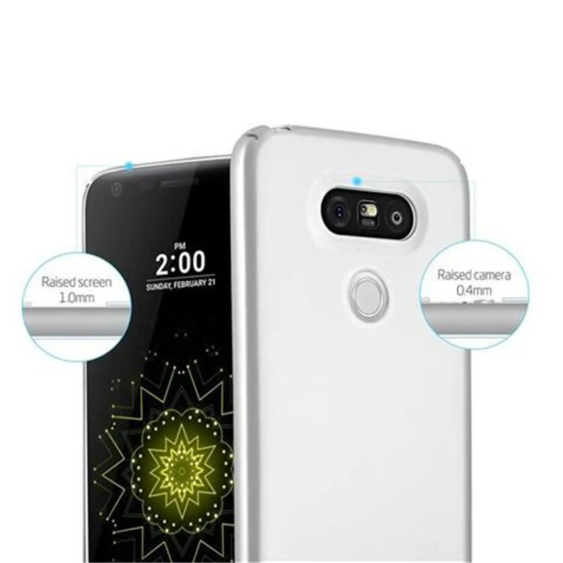 Cadorabo Hülle kompatibel mit LG G5 Hard Case Schutzhülle in Metall Optik gegen Kratzer und Stöße