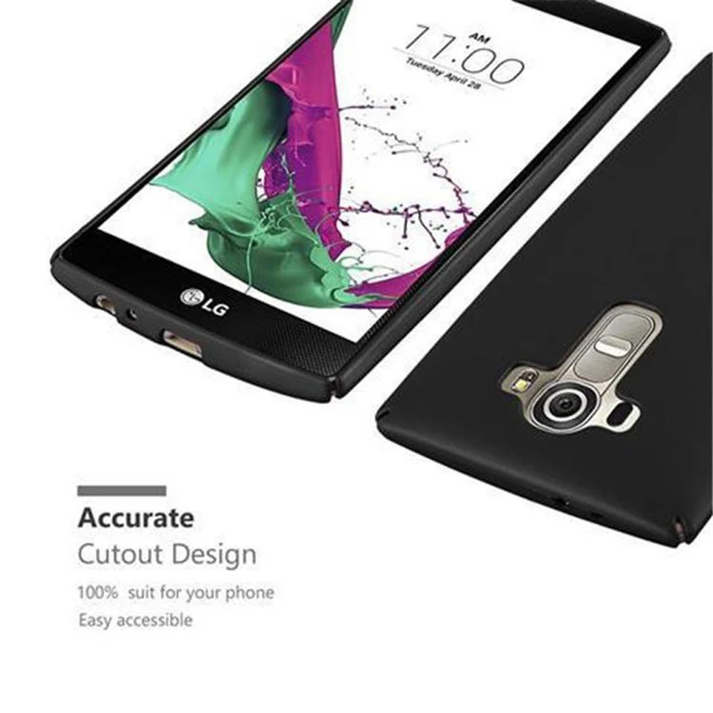 Cadorabo Hülle kompatibel mit LG G4 / G4 PLUS Hard Case Schutzhülle in Metall Optik gegen Kratzer und Stöße