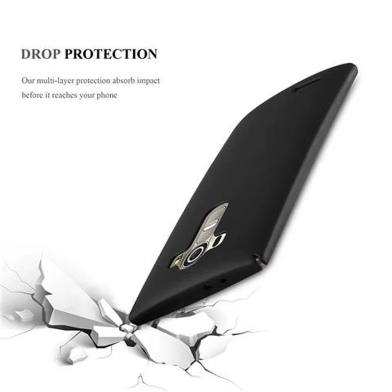 Cadorabo Hülle kompatibel mit LG G4 / G4 PLUS Hard Case Schutzhülle in Metall Optik gegen Kratzer und Stöße