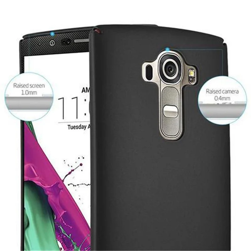 Cadorabo Hülle kompatibel mit LG G4 / G4 PLUS Hard Case Schutzhülle in Metall Optik gegen Kratzer und Stöße