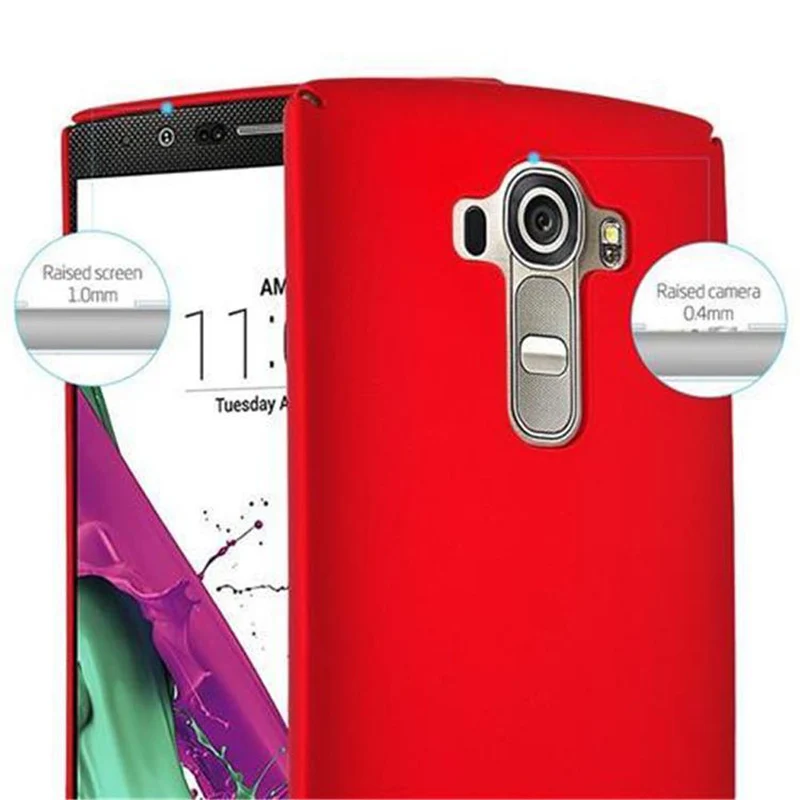Cadorabo Hülle kompatibel mit LG G4 / G4 PLUS Hard Case Schutzhülle in Metall Optik gegen Kratzer und Stöße