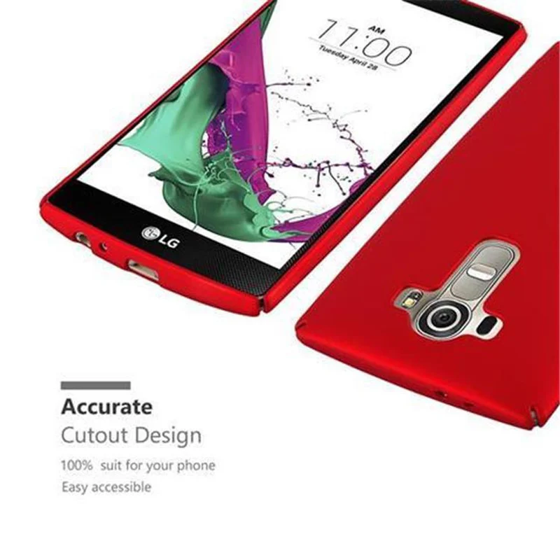 Cadorabo Hülle kompatibel mit LG G4 / G4 PLUS Hard Case Schutzhülle in Metall Optik gegen Kratzer und Stöße