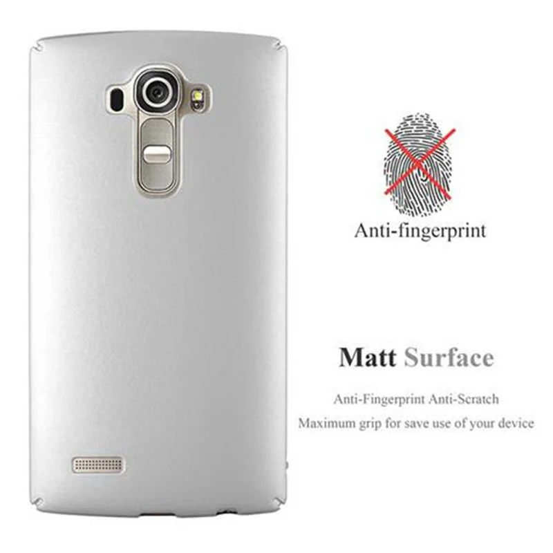 Cadorabo Hülle kompatibel mit LG G4 / G4 PLUS Hard Case Schutzhülle in Metall Optik gegen Kratzer und Stöße