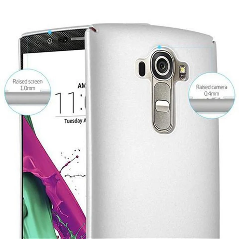 Cadorabo Hülle kompatibel mit LG G4 / G4 PLUS Hard Case Schutzhülle in Metall Optik gegen Kratzer und Stöße