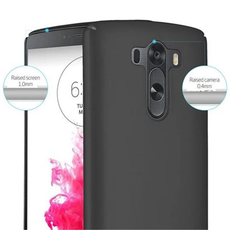 Cadorabo Hülle kompatibel mit LG G3 Hard Case Schutzhülle in Metall Optik gegen Kratzer und Stöße