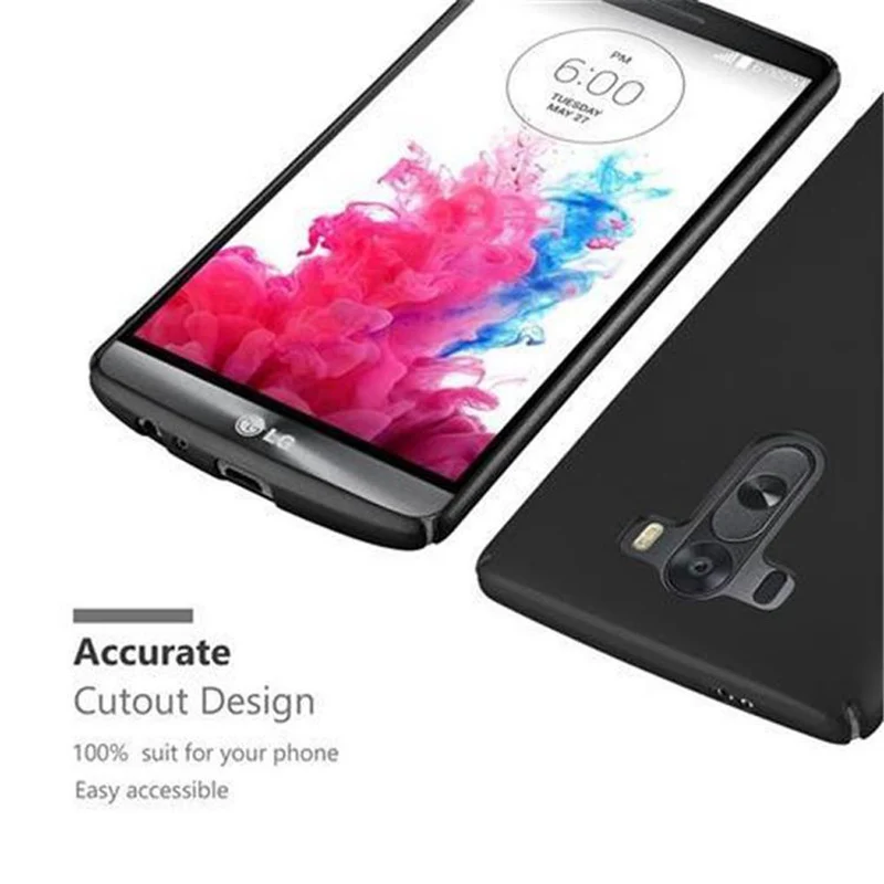 Cadorabo Hülle kompatibel mit LG G3 Hard Case Schutzhülle in Metall Optik gegen Kratzer und Stöße