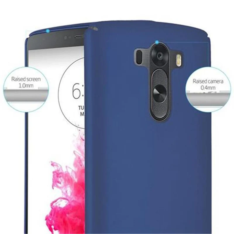 Cadorabo Hülle kompatibel mit LG G3 Hard Case Schutzhülle in Metall Optik gegen Kratzer und Stöße