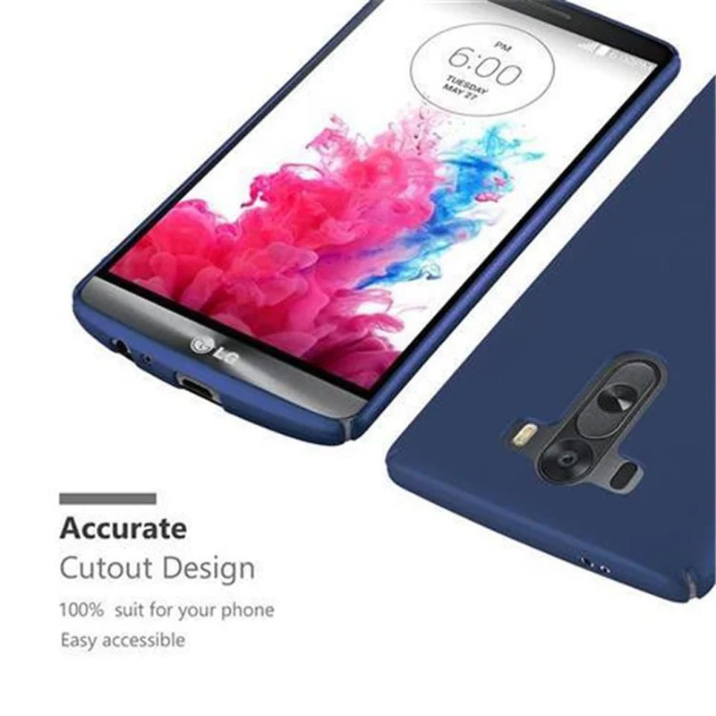 Cadorabo Hülle kompatibel mit LG G3 Hard Case Schutzhülle in Metall Optik gegen Kratzer und Stöße