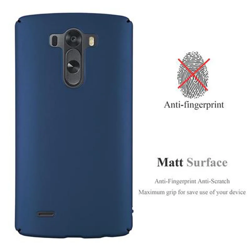 Cadorabo Hülle kompatibel mit LG G3 Hard Case Schutzhülle in Metall Optik gegen Kratzer und Stöße